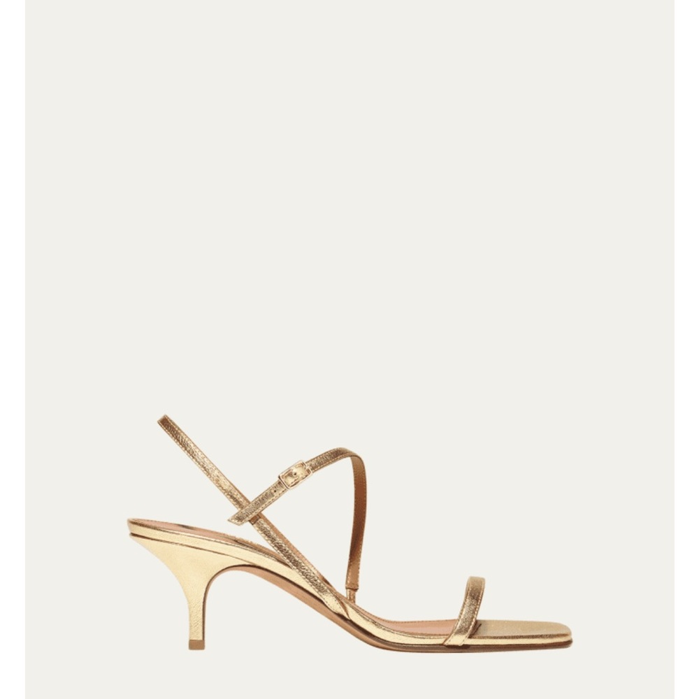 Chic Gold Strappy Heels